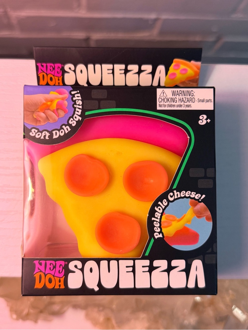 Rare NeeDoh Squeezza Pizza Squishy Schylling NEW Hard to Find